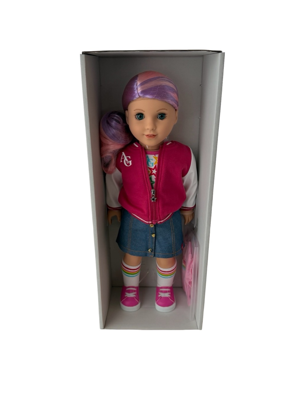 American Girl Truly Me 18" Doll 116 Wavy Purple & Pink Hair NIB